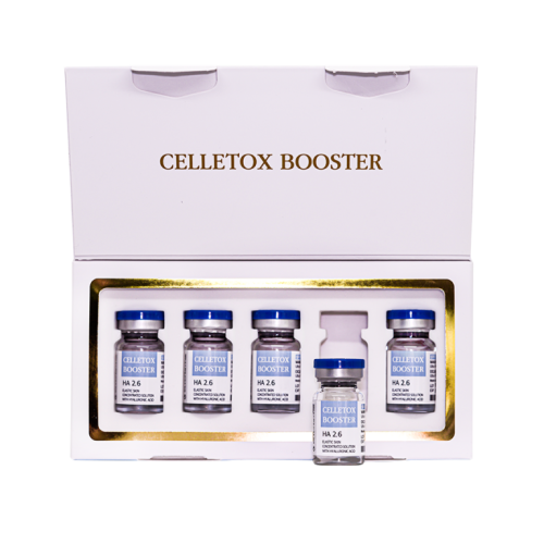 Celletox Booster ist eine hochkonzentrierte Wirkstoffampulle zur intensiven Regeneration und Straffung der Haut
