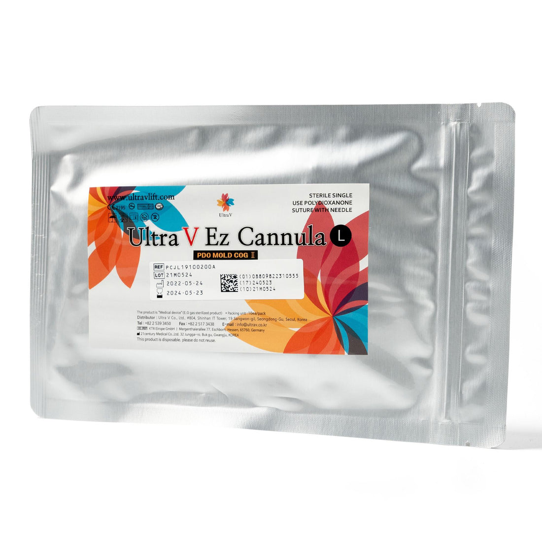 Multiline Cannula L-type 23G 38/50mm in VE a&