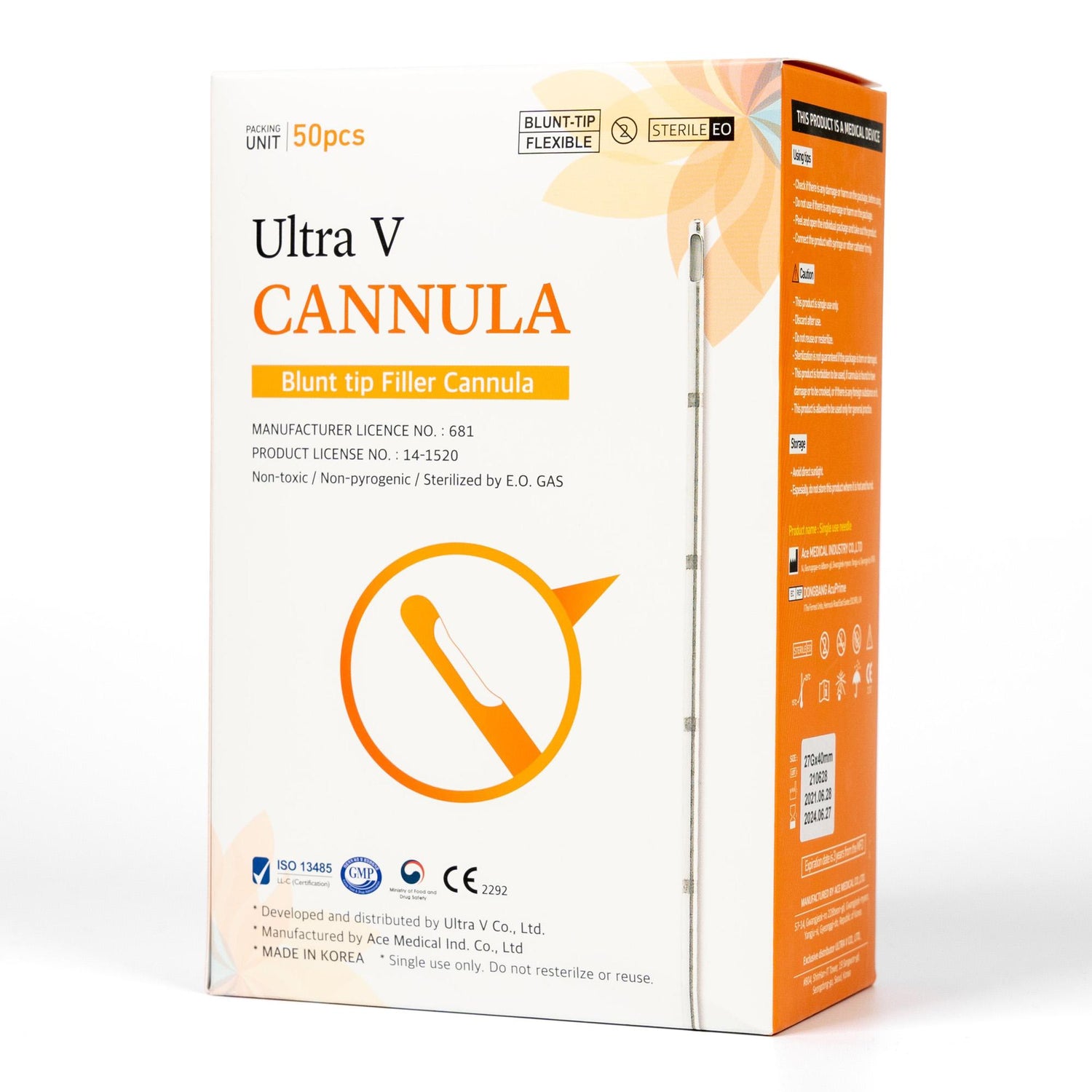 Blunt Cannula 25G50 in VE a&