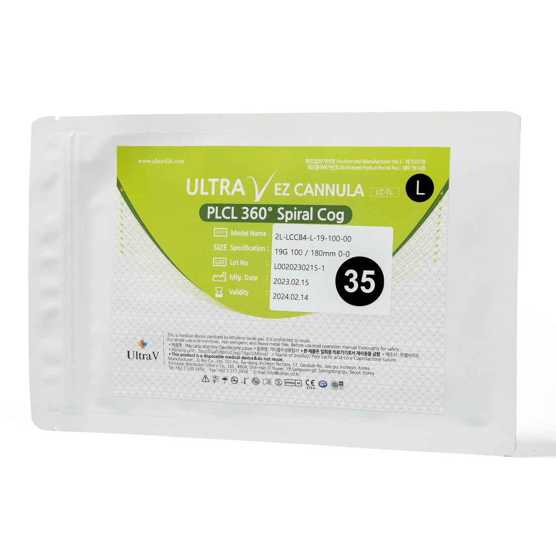 PLCL Spiral 360 Gr. EZ Cannula L type 19G 100/180 mm in VE a&