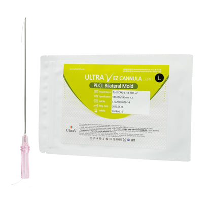 PLCL EZ Cannula Bilateral Mold L type 18G 100/180mm in VE a&